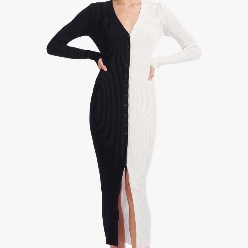 NWT 🌟 NEVER WORN: Staud Shoko Ribbed Color Block Sweater Dress